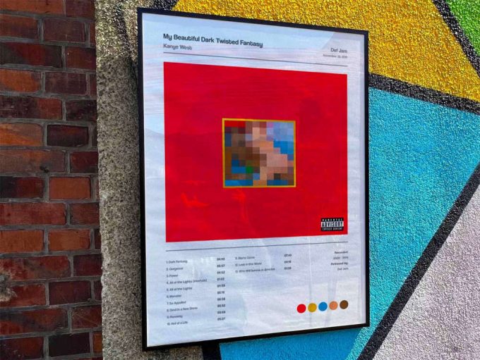 Kanye West &Quot;My Beautiful Dark Twisted Fantasy&Quot; Album Cover Poster 10