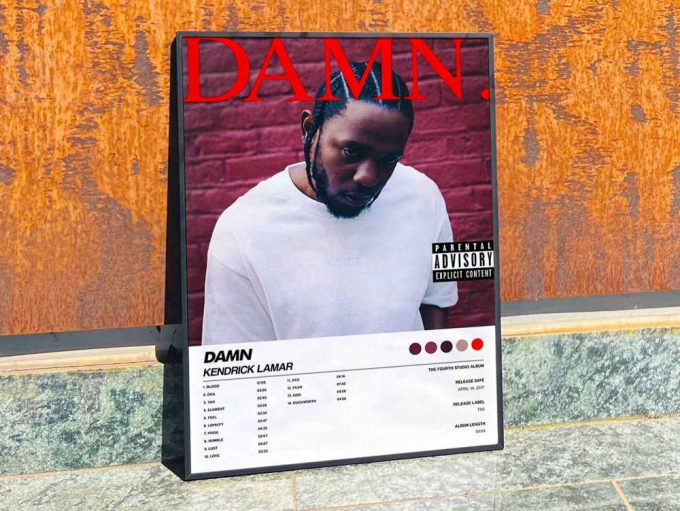 Kendrick Lamar &Quot;Damn&Quot; Album Cover Poster, Tracklist Poster #6 2