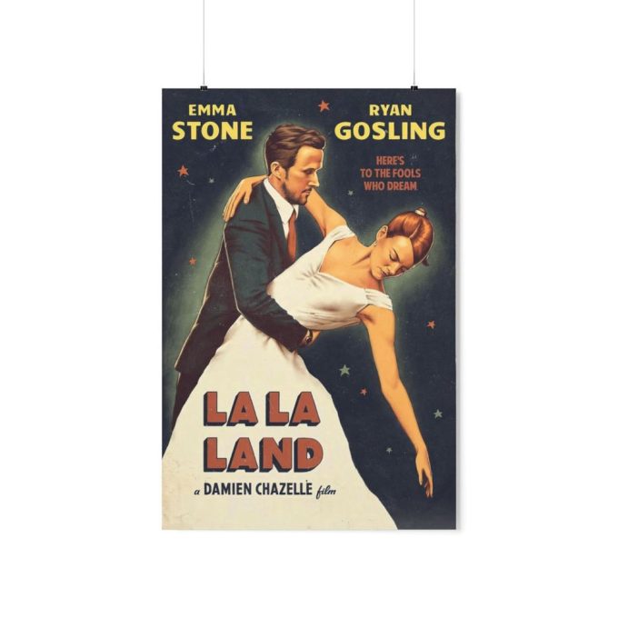 La La Land Movie Poster Retro Film Poster Home Wall Decor 4