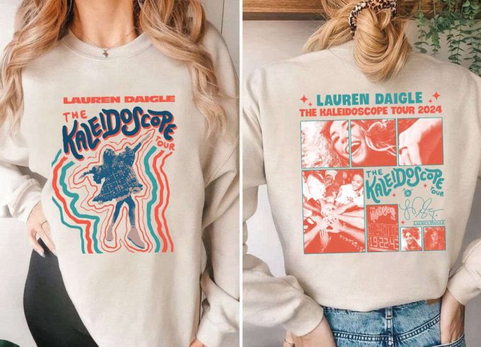 Lauren Daigle The Kaleidoscope Tour 2024 T-Shirt Sweatshirt, Lauren Daigle Concert, Music Concert Gift, 2024 Tour Shirt, Thank God I Do 2