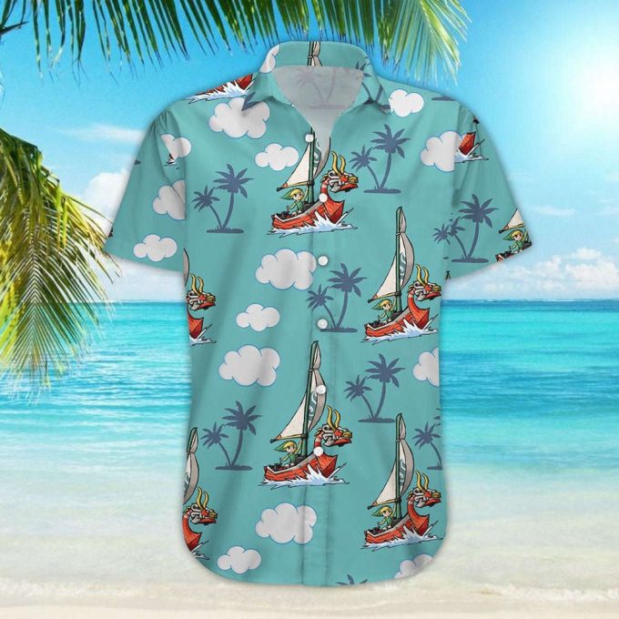 Legend Of Zelda The Wind Waker Hawaiian Shirt And Beach Shorts 3