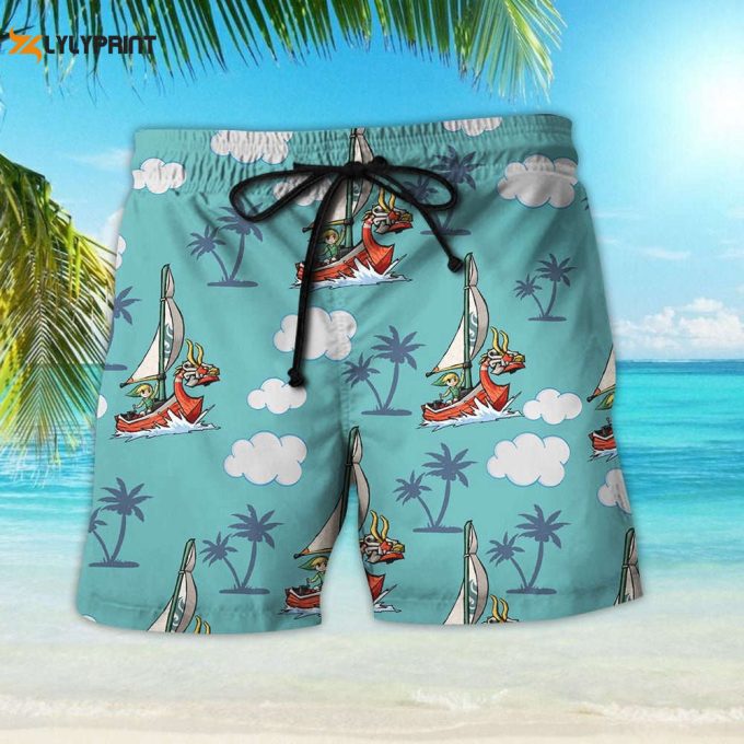 Legend Of Zelda The Wind Waker Hawaiian Shirt And Beach Shorts 1