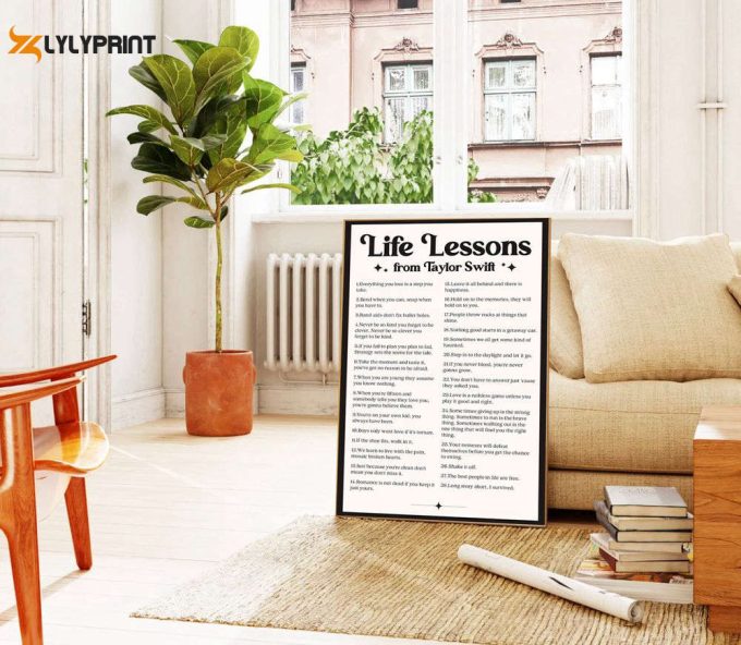 Life Lessons Tay.lor S.wi.ft Poster, Tay.lor S.wi.ft Lyrics 1
