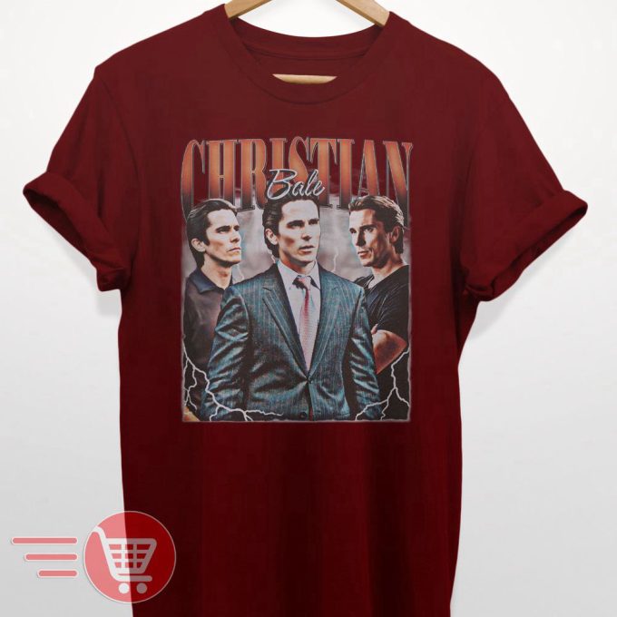 Limited Christian Bale Vintage T-Shirt Gift For Women And Man Unisex T-Shirt 3