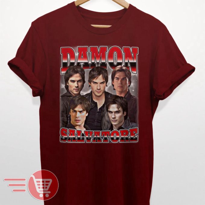 Limited Damon Salvatore Vintage T-Shirt, Gift For Women And Man Unisex T-Shirt Best Seller 3