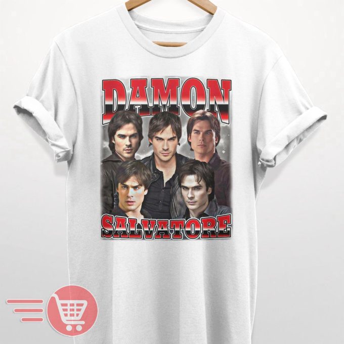 Limited Damon Salvatore Vintage T-Shirt, Gift For Women And Man Unisex T-Shirt Best Seller 4