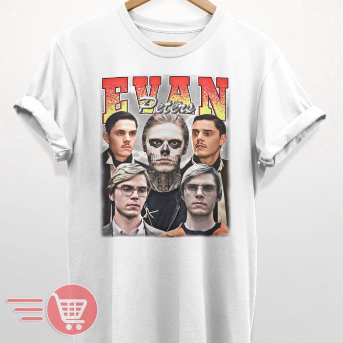 Limited Evan Peters Vintage T-Shirt, Gift For Women And Man Unisex T-Shirt 4