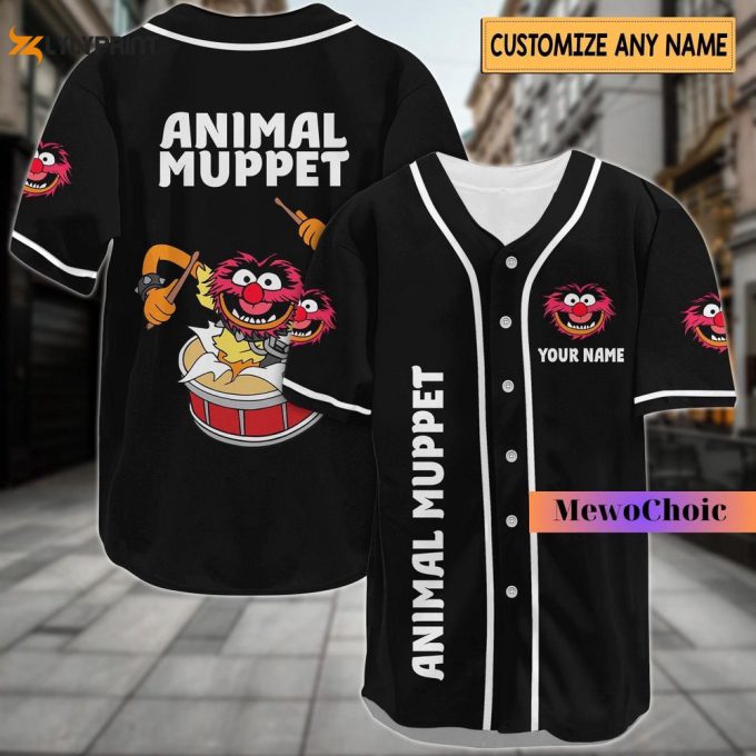 Lng262304T01 Muppets Animal Shirt, Muppets Baseball Jersey, Disney Muppets Show 2
