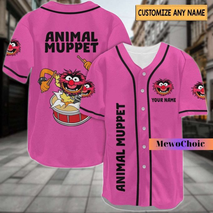 Lng262304T01 Muppets Animal Shirt, Muppets Baseball Jersey, Disney Muppets Show 3