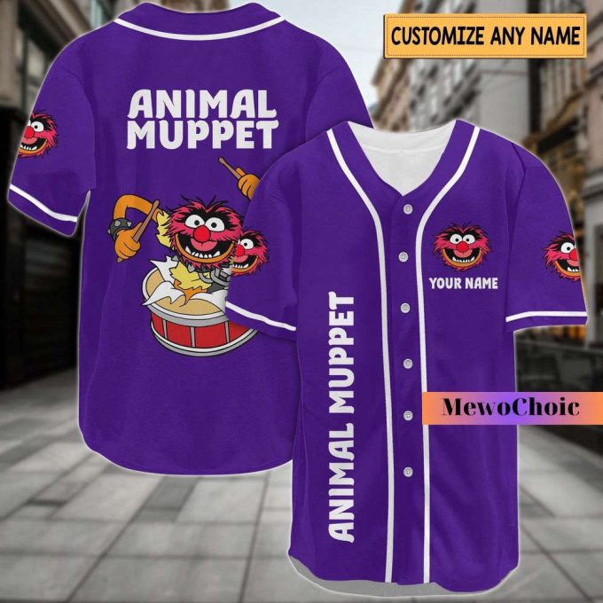 Lng262304T01 Muppets Animal Shirt, Muppets Baseball Jersey, Disney Muppets Show 4