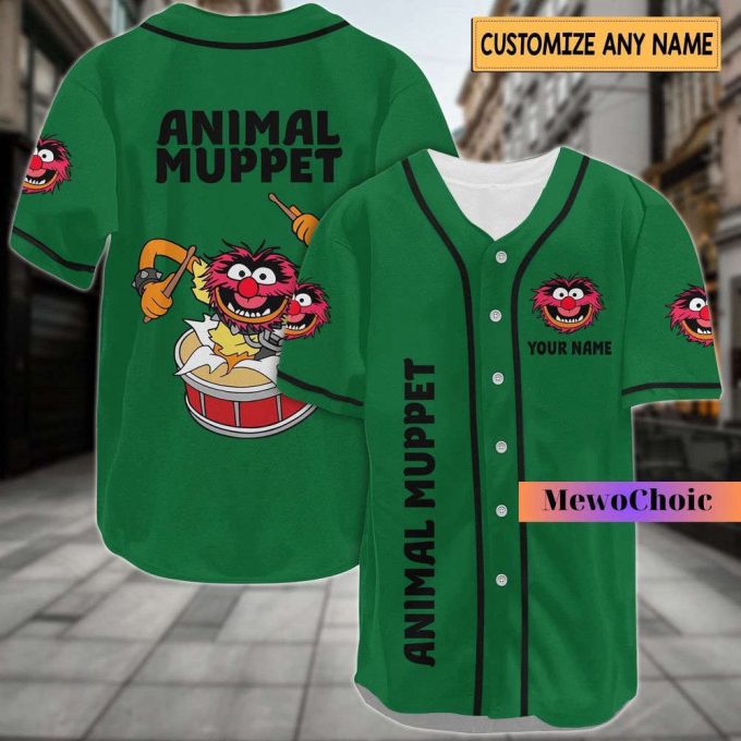 Lng262304T01 Muppets Animal Shirt, Muppets Baseball Jersey, Disney Muppets Show 5