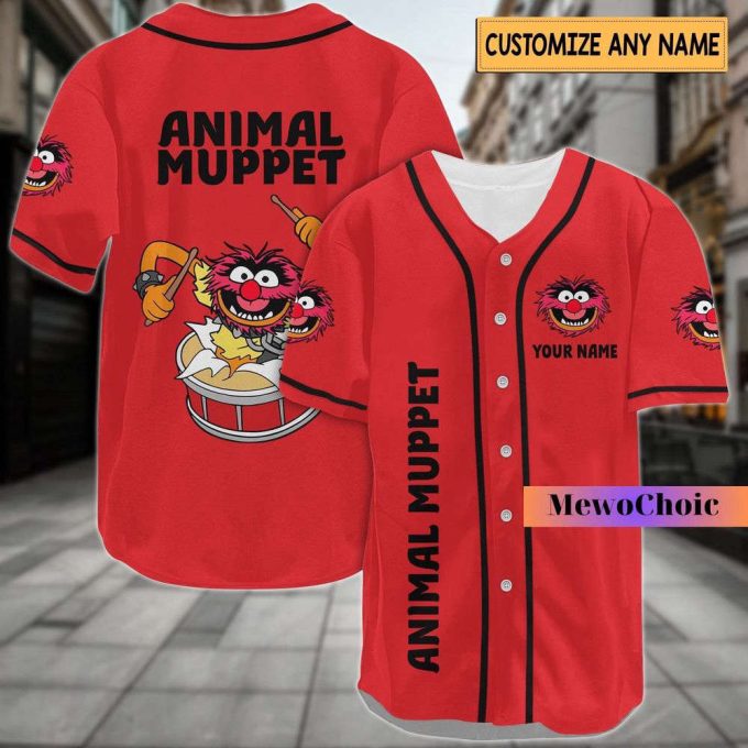 Lng262304T01 Muppets Animal Shirt, Muppets Baseball Jersey, Disney Muppets Show 6