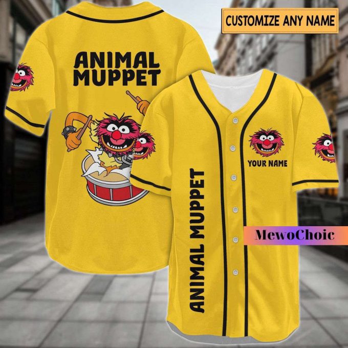 Lng262304T01 Muppets Animal Shirt, Muppets Baseball Jersey, Disney Muppets Show 7