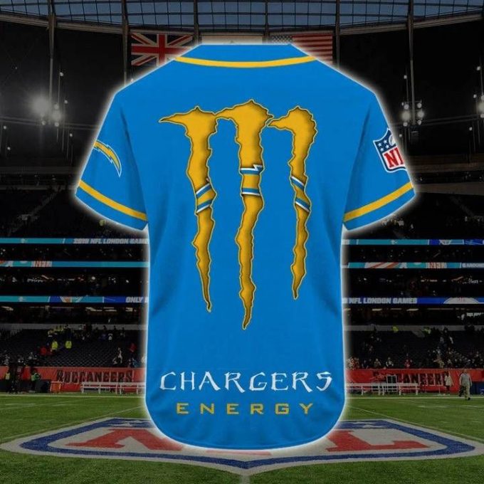 Los Angeles Chargers Personalized Baseball Jersey Gift For Men Dad 3