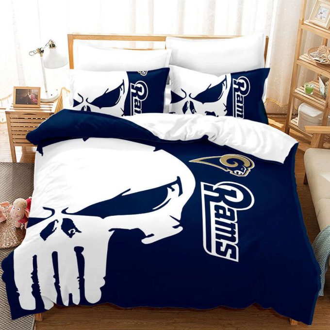 Los Angeles Rams Duvet Cover Bedding Set Gift For Fans 2024 Bd420 2