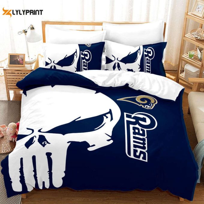 Los Angeles Rams Duvet Cover Bedding Set Gift For Fans 2024 Bd420 1