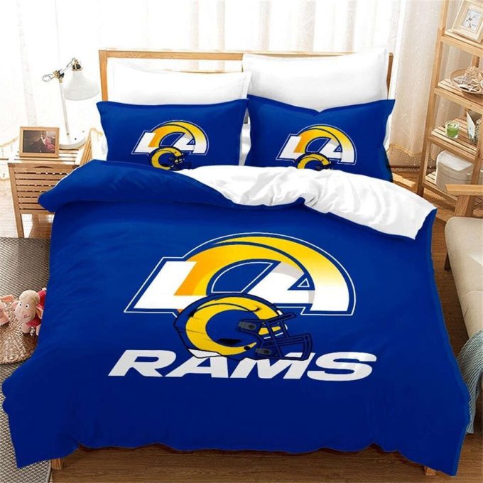 Los Angeles Rams Duvet Cover Bedding Set Gift For Fans 2