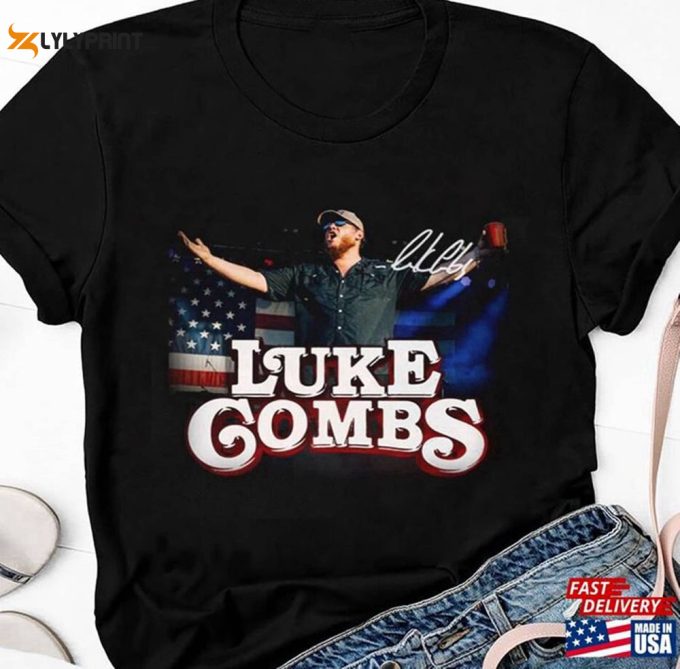 Luke Combs T-Shirt &Amp;Amp; Hoodie: Country Music Classic Collection - 2024 Tour Growing Up &Amp;Amp; Getting Old 1