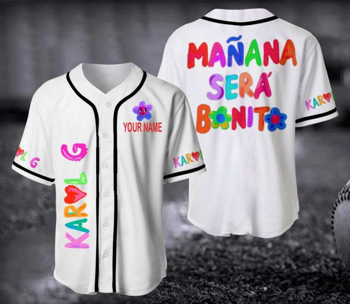 Maana Sera Bonito - Karol G Baseball Jersey Shirt 3