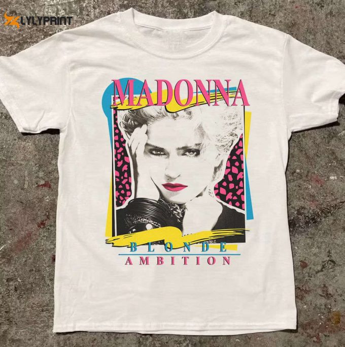 Madonna Blonde Ambition Unisex T-Shirt, Vtg 90S Madonna Concert Shirt, Blonde Ambition Tour Shirt, Great Gift For Fan 1