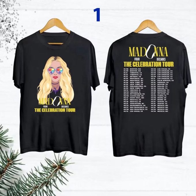 Madonna The Celebration Tour 2024 Unisex T-Shirt Sweatshirt, Madonna 2024 Concert Tee, 2024 Tour Dates, Madonna Concert Shirt 2