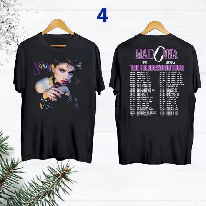 Madonna The Celebration Tour 2024 Unisex T-Shirt Sweatshirt, Madonna 2024 Concert Tee, 2024 Tour Dates, Madonna Concert Shirt 5