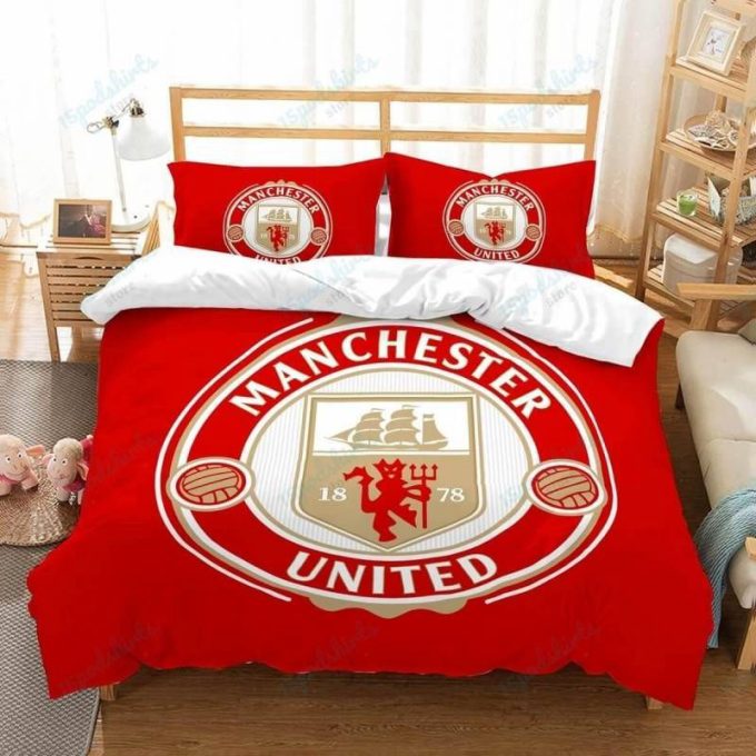 Manchester United Fc Duvet Cover Bedding Set Gift For Fans 2