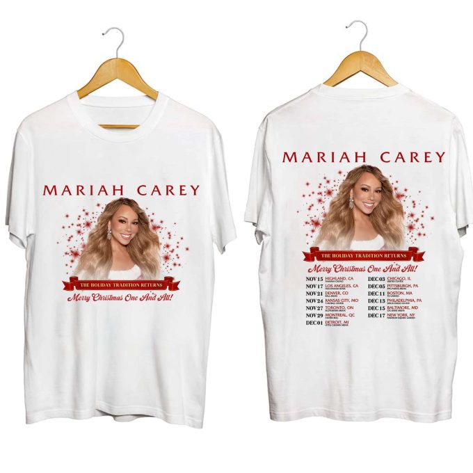 Mariah Carey Merry Christmas One And All Tour 2023 Shirt, Mariah Carey 2023 Tour Shirt, Mariah Carey Fan Shirt, Christmas 2023 Concert Shirt 2