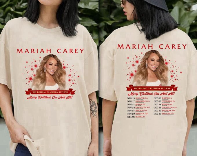 Mariah Carey Merry Christmas Tour 2023 T-Shirt - Perfect Gift For Fans 4