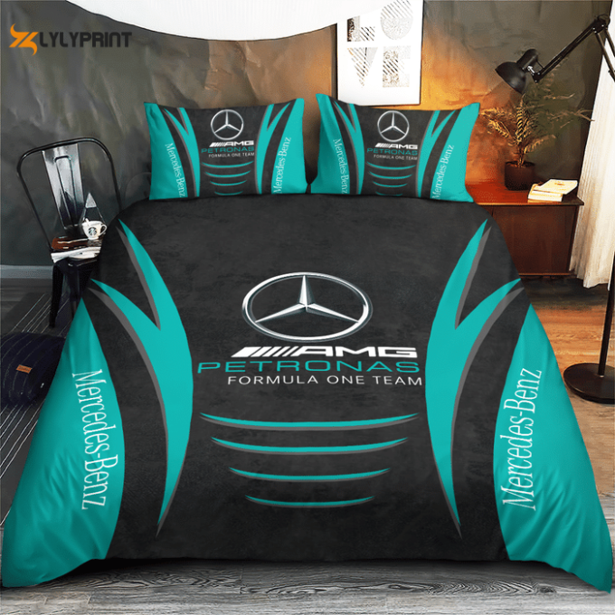 Mercedes Amg Petronas Duvet Cover Bedding Set Gift For Fans 2024 Bd435 1