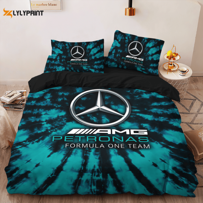 Mercedes-Amg Petronas F1 Duvet Cover Bedding Set Gift For Fans 2024 Bd442 1