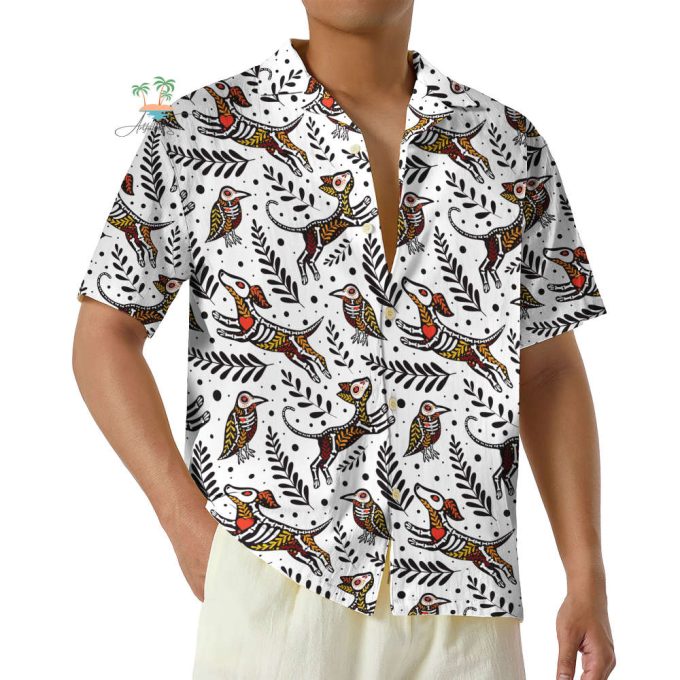 Mexican Cat Day Of The Dead Hawaiian Shirt 3