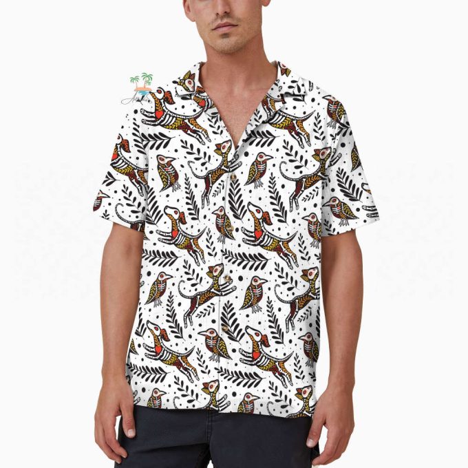 Mexican Cat Day Of The Dead Hawaiian Shirt 4