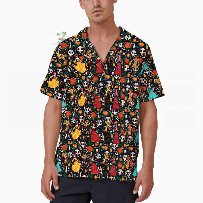 Mexican Couple De Los Muertos Hawaiian Shirt 4