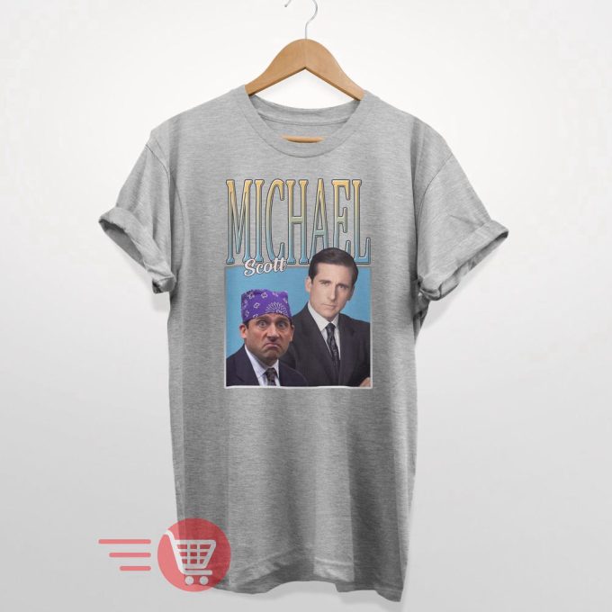 Michael Scott Homage T-Shirt Tee Top Us Office Tv Show Retro 90'S Vintage Funny 2