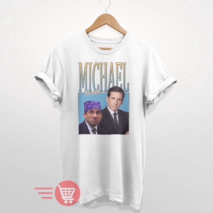 Michael Scott Homage T-Shirt Tee Top Us Office Tv Show Retro 90'S Vintage Funny 4