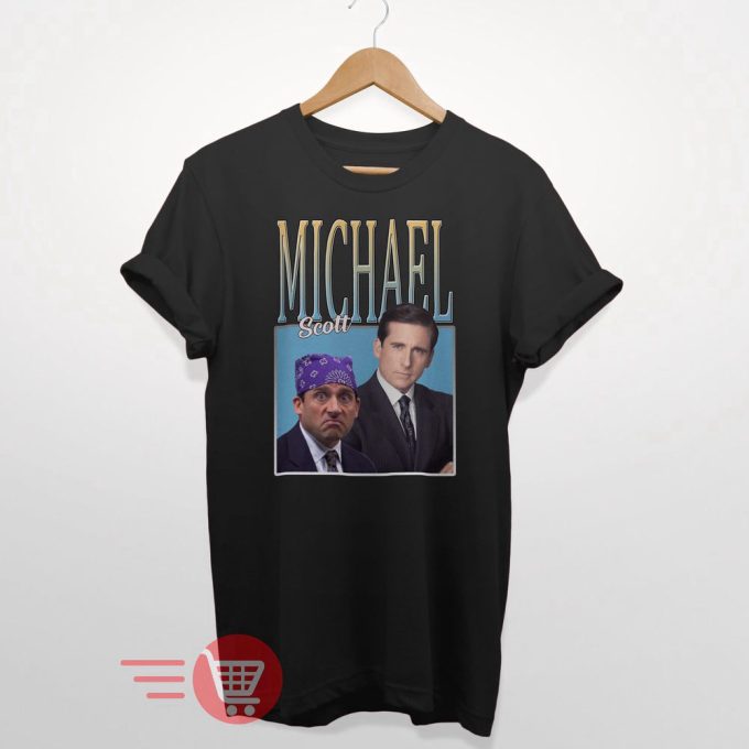 Michael Scott Homage T-Shirt Tee Top Us Office Tv Show Retro 90'S Vintage Funny 1