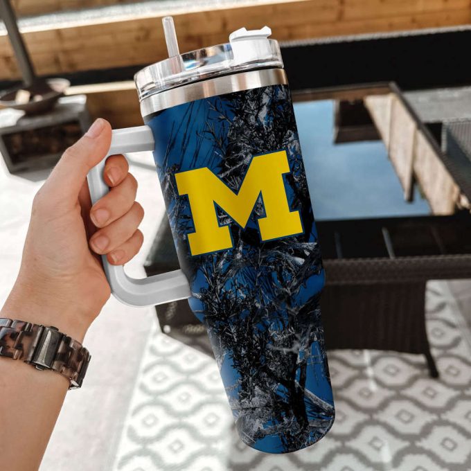 Michigan Wolverines Ncaa Hunting Personalized Stanley Tumbler 40Oz 3