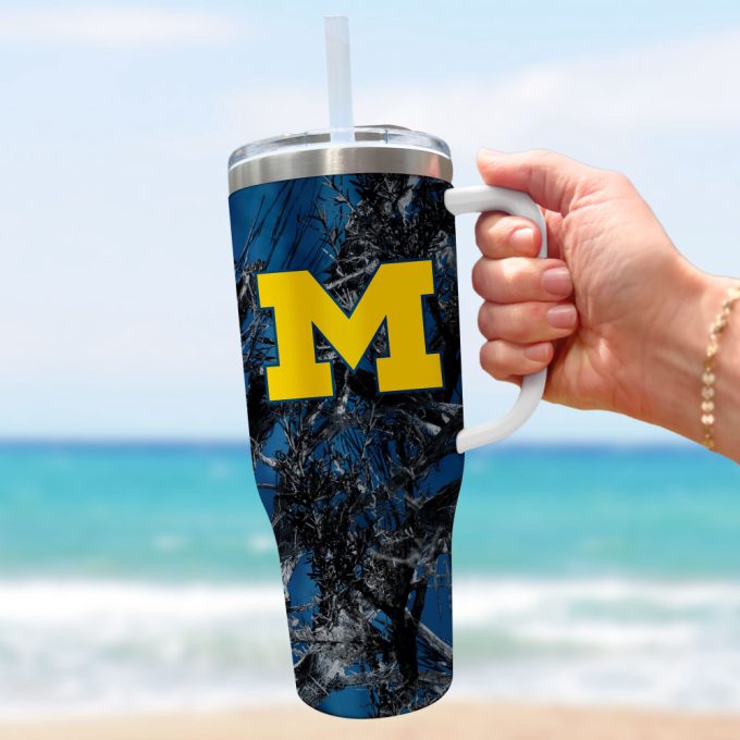 Michigan Wolverines Ncaa Hunting Personalized Stanley Tumbler 40Oz 4