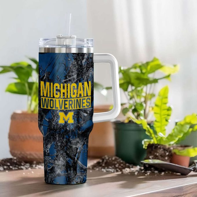 Michigan Wolverines Ncaa Hunting Personalized Stanley Tumbler 40Oz 5