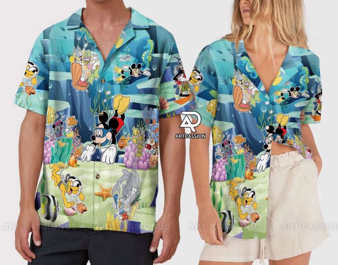Mickey And Friends Hawaii Shirt, Mickey Aloha Shirt, Disney Hawaiian Shirt, Summer Vacation Button Up Shirt, Disney Cruise Shirt 5