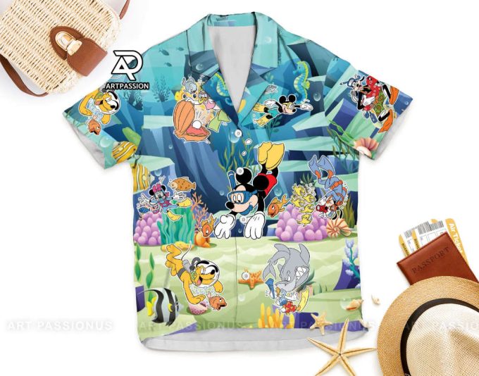 Mickey And Friends Hawaii Shirt, Mickey Aloha Shirt, Disney Hawaiian Shirt, Summer Vacation Button Up Shirt, Disney Cruise Shirt 6