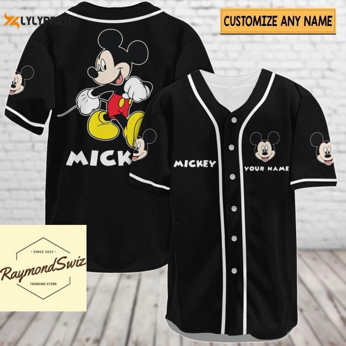 Mickey Jersey Shirt, Custom Mickey Baseball Jersey 2