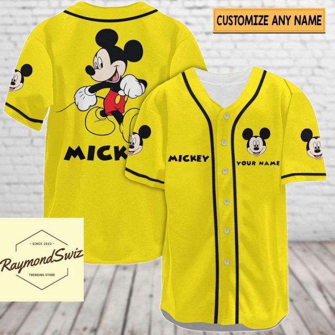 Mickey Jersey Shirt, Custom Mickey Baseball Jersey 4