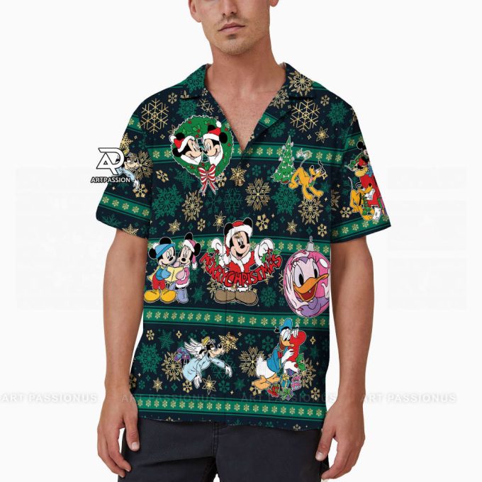 Mickey Mouse Christmas Hawaiian Shirt, Disney World Christmas Shirt 4