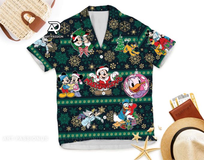 Mickey Mouse Christmas Hawaiian Shirt, Disney World Christmas Shirt 6