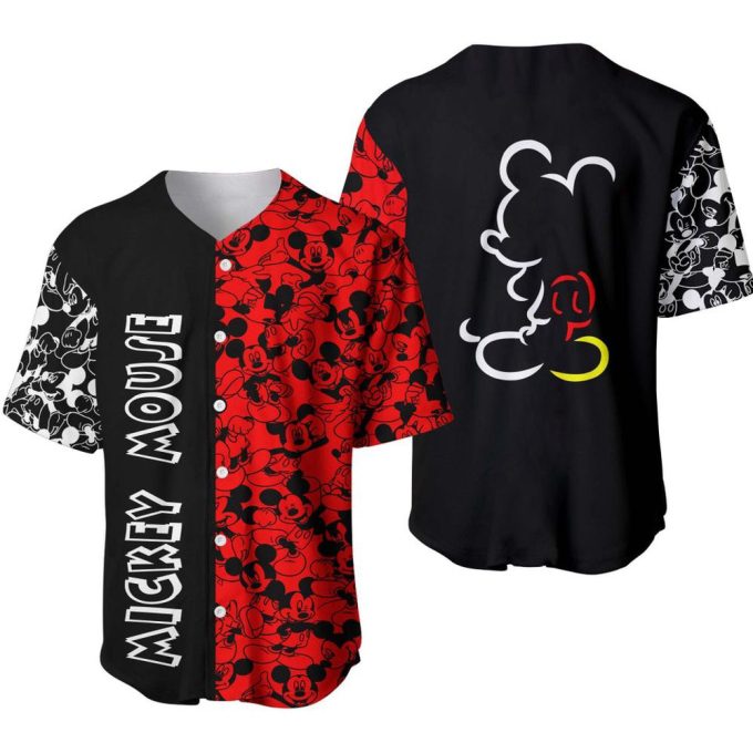 Mickey Mouse Disney Baseball Jersey Disney Cartoon Graphic Casual Outfits 2