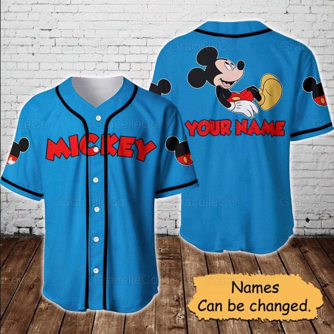 Mickey Mouse Disney Custom Baseball Jersey Shirt 3