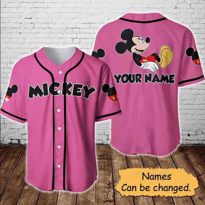 Mickey Mouse Disney Custom Baseball Jersey Shirt 4