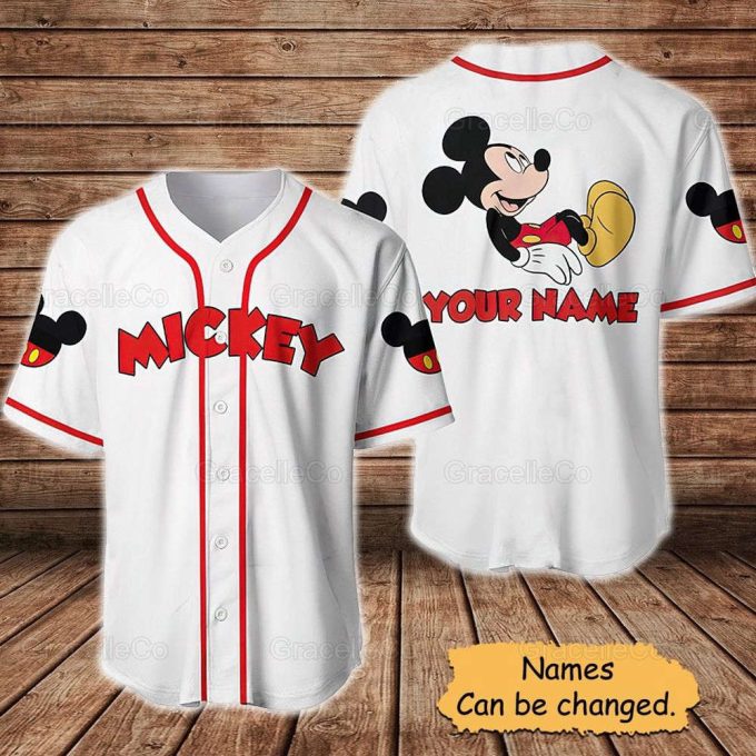 Mickey Mouse Disney Custom Baseball Jersey Shirt 5